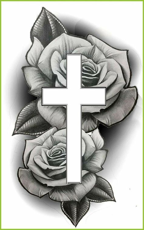 Delicate Tattoo Fonts, Cross And Rose Tattoo, Cross With Roses Tattoo, Cross With Roses, Christian Tattoo, Heaven Tattoos, Tattoo Fonts Cursive, Rose Tattoos For Men, Cross Tattoo For Men