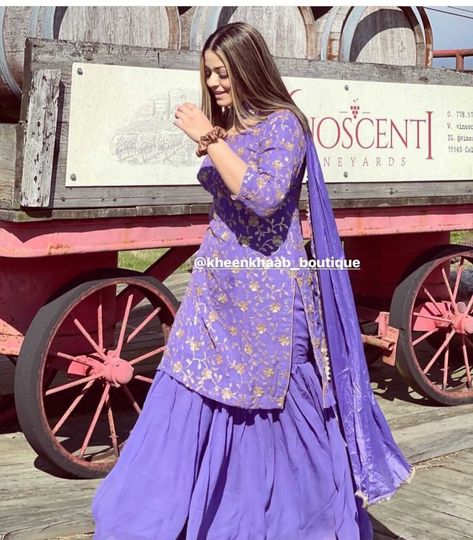 Latest Colour Combinations In Suits 2023, Punjabi Garara Suits, Bridal Suits Punjabi Sikh Bride, Pretty Suits, Marriage Suit, Culture Clothes, Plazo Suits, Punjabi Dress Design, Stitching Classes