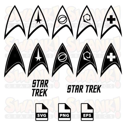 Star Trek Svg, Movie Clipart, Star Trek, Star Wars, Cricut, Stars, Clip Art, Unique Jewelry, Handmade Gifts