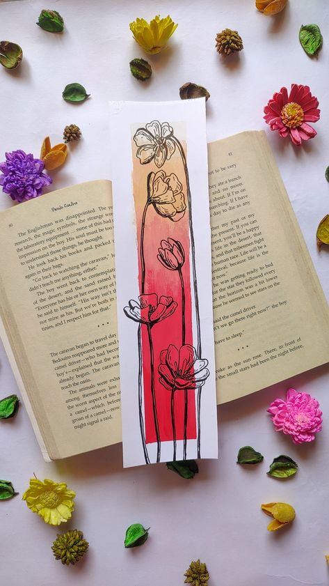 Beautiful Book Marks, Creative Bookmarks Art, Bookmark Ideas Watercolor, Bookmark Painting Ideas Acrylic, Book Mark Ideas Diy, Bookmark Ideas Drawing, Bookmarks Crochet, Ideas Bookmark, Bookmark Acrylic