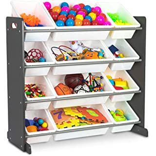 Humble Crew Supersized Wood Toy Storage Organizer, Extra Large, Grey/White: Amazon.com: Kitchen & Home Bedroom Storage Shelves, Plastic Storage Tubs, Kids Storage Units, White Tub, Storage Tubs, Toy Storage Organization, Plastic Container Storage, Plastic Box Storage, Living Room Diy