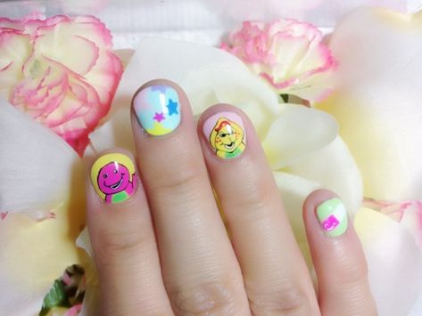 barney nails - Google Search Barney Nails, The Simpsons Nails, Simpsons Nails, American Pop Culture, Barney & Friends, Otaku Mode, Tokyo Otaku Mode, The Simpsons, Nail Colors