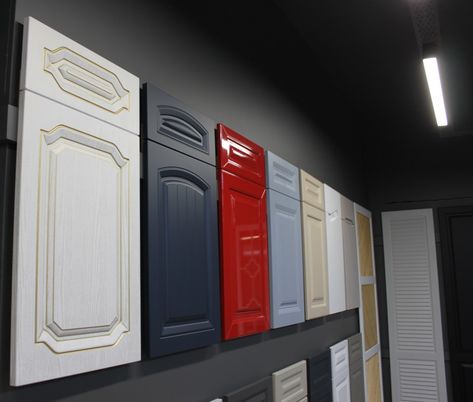 Pu Polish Doors, Kitchen Design Showrooms, Cabinet Door Designs, Steel Security Doors, Side Board, Kitchen Room Design, Security Door, Cabinet Door, Hotel Room