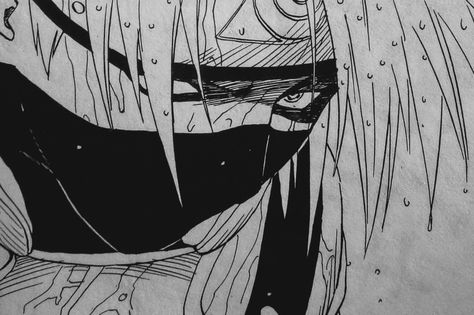 Kakashi Manga Tattoo, Naruto Drawings, Naruto Series, Naruto Kakashi, Kakashi Hatake, Anime Wall Art, Naruto Wallpaper, Anime Tattoos, Naruto Art