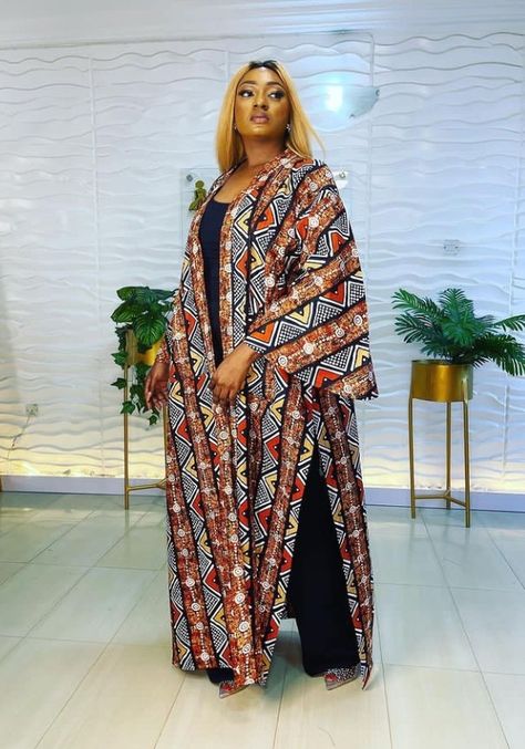 Ankara Coats For Women, Ankara Kimono Dress, Ankara Bubu, Kimono Ankara, Ankara Prom Dress, African Kimono, African Print Kimono, Kimono Styles, Ankara Kimono