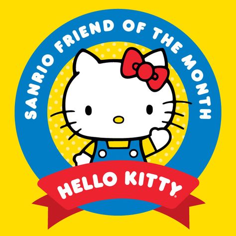 Hello Kitty is our Friend of the Month for November! Sanrio Friend Of The Month, Happy Birthday Hello Kitty, Birthday Hello Kitty, Friends Name, Happy News, Friend Logo, Hello Kitty Images, Hello Kitty Friends, Hello Kitty And Friends