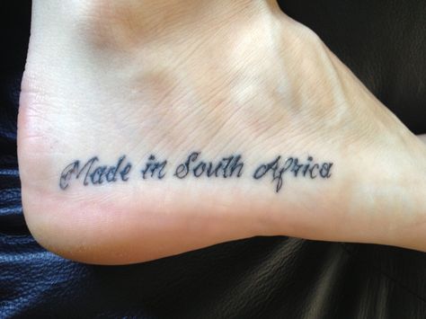 Made in South Africa South African Tattoos, South African Tattoo Ideas, South Africa Tattoo Ideas, South African Tattoo, South Africa Tattoo, Africa Tattoos, South African Flag, African Tattoo, Writing Tattoos