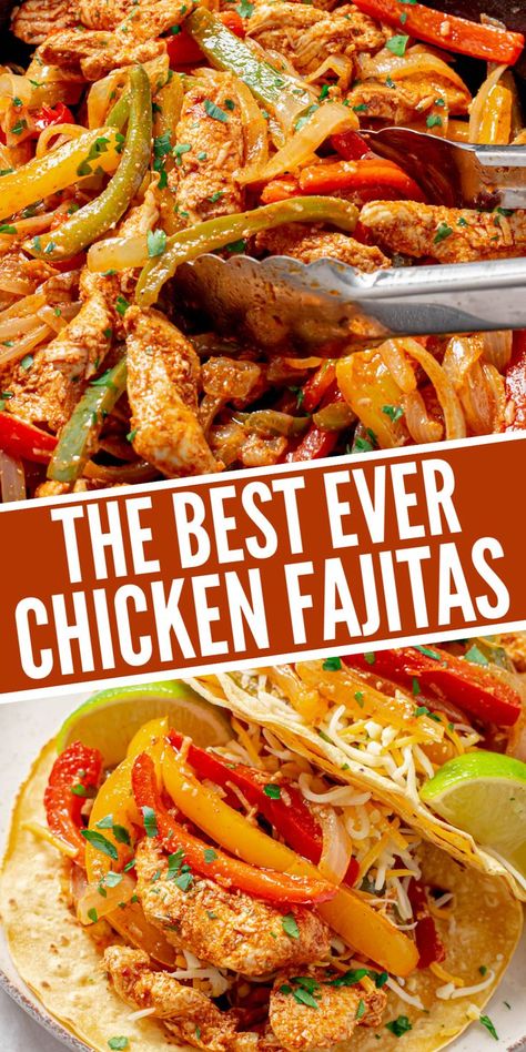 Easy Chicken Fajita Recipe, Best Ever Chicken, Easy Chicken Fajitas, Chicken Fajita Recipe, Fajita Recipe, Chicken Fajitas, Chicken Dishes Recipes, Mexican Dishes, Butter Chicken