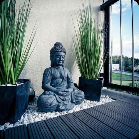 Outdoor Buddha Garden, Zen Backyard Ideas, Mini Jardin Zen, Buddha Garden Ideas, Zen Backyard, Yoga Garden, Japanese Style Garden, Japanese Garden Landscape, Zen Life