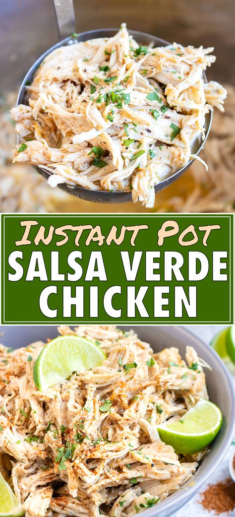 Instant Pot Salsa Chicken, Instant Pot Salsa, Instant Pot Shredded Chicken, Taco Seasoning Mix, Shredded Chicken Tacos, Salsa Verde Chicken, Healthy Dinner Recipe, Favorite Salad, Pot Recipes Easy