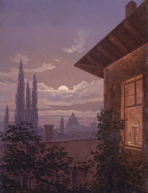 Painting and the Unconscious: Carl Gustav Carus 2 – The Eclectic Light Company Carl Gustav Carus, Infinite Void, Mother Moon, Evening Prayer, Caspar David Friedrich, Italian Landscape, Painting Inspo, St Peter, A4 Poster