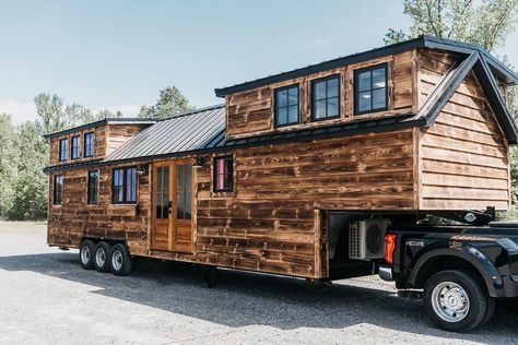 Timbercraft Tiny Homes Rustic Denali XL Model Timbercraft Tiny Homes Denali Xl, Modular Tiny Homes, Tiny Home Trailer, Timbercraft Tiny Homes, Trailer House, Rustic Tiny House, Tiny House Big Living, Tiny House Talk, Tiny House Builders