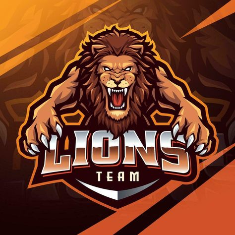 Lion head esport mascot logo design Lions Cricket Logo, Lion Logo Design Graphics, Cricket Logos, Lion Logo Design, Cricket Logo, Dp For Whatsapp Profile, Lion Head Logo, Lion Vector, Mascot Logo Design