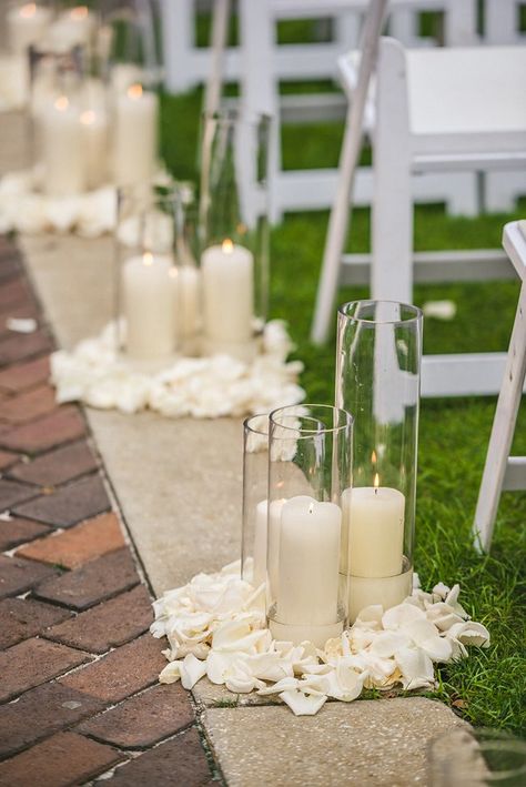 Melanie + Ryan | The Vinoy Wedding Aisle Candles, Wedding Aisle Decorations Outdoor, Wedding Cermony, Aisle Candles, Ceremony Chairs, Aisle Flowers, Wedding Aisle Decorations, Wedding Set Up, Eucalyptus Wedding