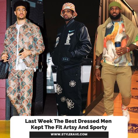 A photo of three men Afrobeats Fashion, Spring Fashion Men, Quentin Grimes, Chris Brown Photos, Casual Fashion Men, Best Dressed Men, Men Outfit Ideas, Balenciaga Jacket, Fashion Men Casual