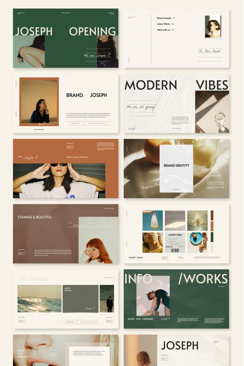 Project Pitch Presentation, Brochure Layout Design Inspiration, Graphic Design Portfolio Aesthetic, Creative Pitch Decks, Branding Pitch Deck, Slide Deck Inspiration, Product Pitch Deck, Fashion Pitch Deck, Brand Deck Design