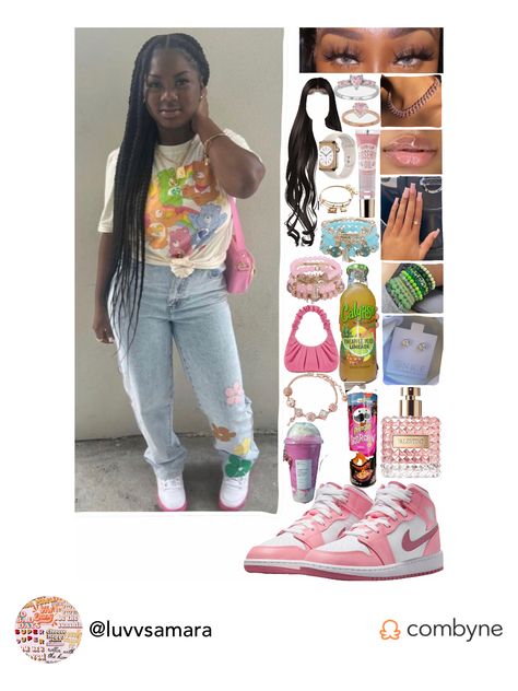 Check out this outfit made in the #combyne app Baddie Hair, Girl Heaven, 2000s Outfits, Braids With Curls, Girls Hairstyles Braids, Easy Trendy Outfits, Outfits For School, Hairstyles Braids, Teen Fashion Outfits