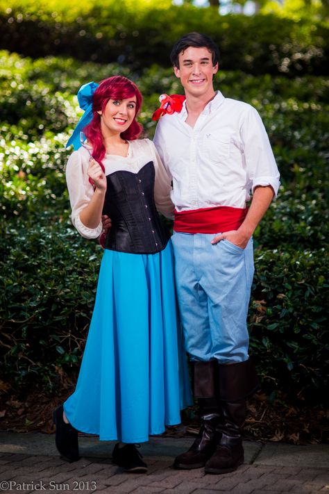 SP_11688 | Pat | Flickr Arial And Eric Costume, Ariel And Eric Halloween Costume, Ariel And Eric Costume, Disney Çiftleri, Kostum Disney, Disney Couple Costumes, Ariel Eric, Mermaid Costumes, Mermaid Cosplay