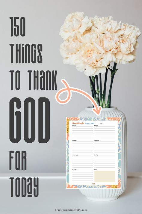 In our daily hustle and bustle, it's easy to overlook the countless blessings we receive. That's why I've created this list featuring 150 things you can thank God for today and every day. This list will remind you of life's many gifts, big and small. Every moment offers a reason to be grateful. Whether you're looking for inspiration to enrich your prayers or simply want to cultivate a more thankful heart, this list will guide you in recognizing and appreciating God's abundant blessings. Bible Outline, Gratitude Printable, Morning Scripture, Christian Affirmations, Bible Study Notebook, Thankful Heart, Bible Study Lessons, Motivational Stories, Inspirational Quotes God