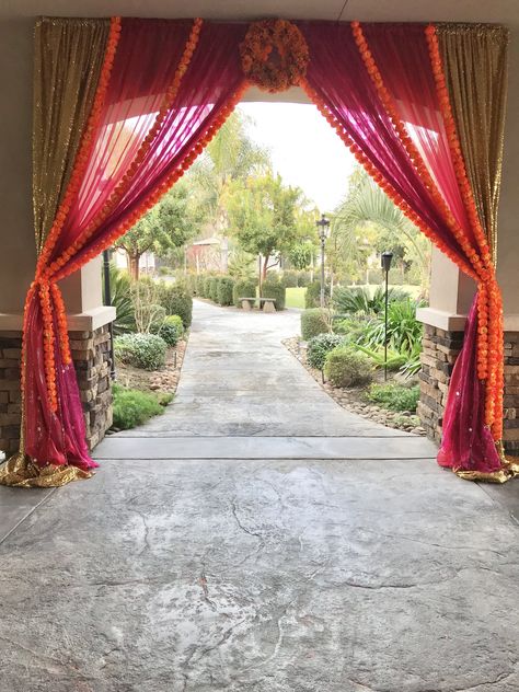 Punjabi wedding house decor. Colorful backyard draping. #anaisevents anaisevents.com Punjabi Wedding House Decor, House Decor Colorful, Punjabi Wedding Decor, Colorful Backyard, Indian Wedding Decorations Receptions, House Decor Ideas, Indian Wedding Theme, Mehendi Decor Ideas, Haldi Decor