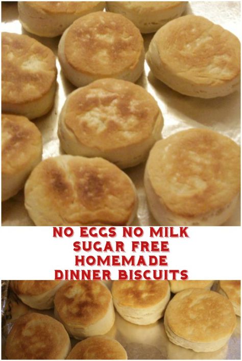 No Eggs No Milk Homemade Dinner Biscuits - YUM eating Easy Dinner Biscuits, Dinner Biscuits, Simple Biscuits, Biscuit Recipes Dinner, Dinner Biscuit, Best Homemade Biscuits, Healthy Vegan Cookies, Egg Biscuits, Dinner Side