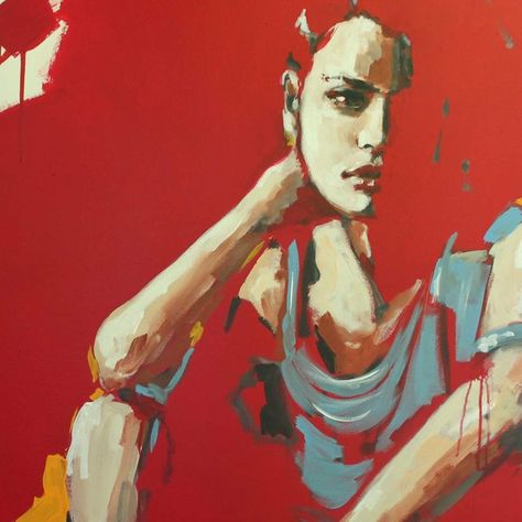 #Art by Petra Kaindel Expressionist Figure Painting, Figure Studies Painting, Solly Smook, Figurative Kunst, Tableau Art, Arte Inspo, Abstract Portrait, 영감을 주는 캐릭터, Figurative Art