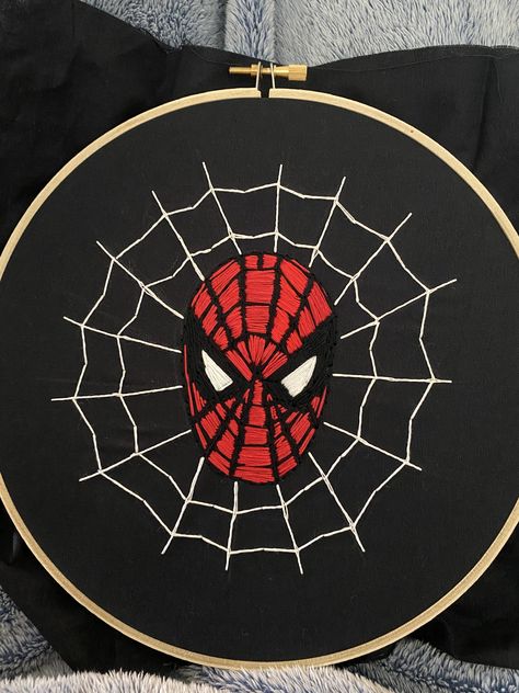 Spiderman Embroidery Pattern, Marvel Hand Embroidery, Marvel Embroidery Patterns, Spider Man Embroidery, Embroidered Spiderman, Avengers Embroidery, Iron Man Embroidery, Marvel Embroidery, Spider Man Embroidery Design