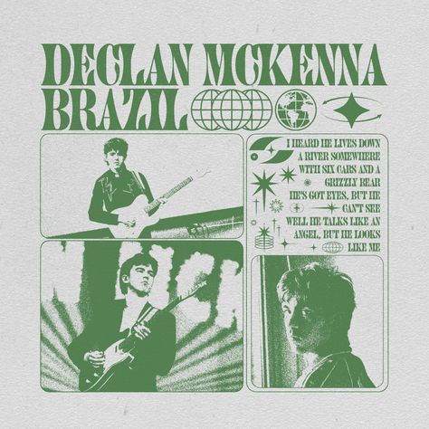 Band Prints Aesthetic, Aesthetic Pictures For Wall Collage Music, Declan Mckenna Poster Vintage, Poster Wall Inspo Music, Her’s Band Poster, Brazil Declan Mckenna Poster, Y2k Posters Aesthetic, Declan Mckenna Poster Prints, Hers Band Poster