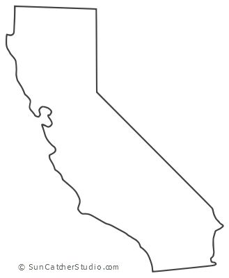 California - Map Outline, Printable State, Shape, Stencil, Pattern State Of California Outline, California Map Tattoo, California Tattoo Small, California Silhouette, Chick Tattoo, California State Outline, Cali Tattoo, California Outline, Chalkboard Clipart