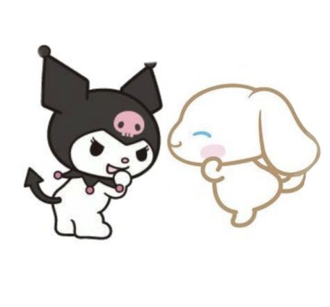 Kuromi Matching Wallpaper, Kuromi Matching, Kuromi And Cinnamoroll, Best Of Friends, Kuromi Cinnamoroll, Play Together, Hello Kitty Iphone Wallpaper, Matching Wallpaper, Inspirational Wallpapers