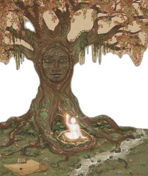 Smiling Tree, Mother Earth Art, Spiritual Wallpaper, We Are All Connected, Energy Art, Spiritual Artwork, Earth Art, Higher Self, Ap Art