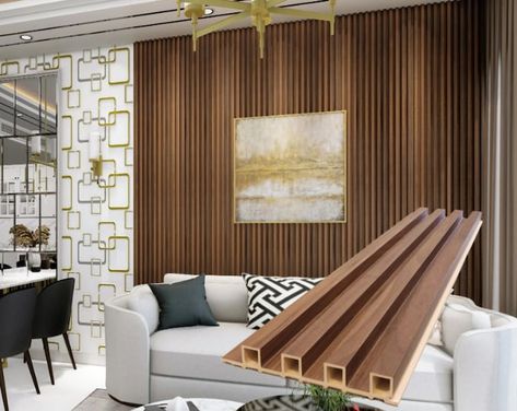 Fluted wall panel living rooms