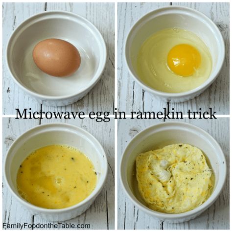 Microwave egg ramekin trick for homemade egg McMuffins | FamilyFoodontheTable.com Ramekin Breakfast, Egg Mcmuffin Recipe, Microwave Scrambled Eggs, Microwave Cooking Recipes, Healthy Breakfast Toast, Microwave Mug Recipes, Egg Sandwich Breakfast, Egg Mcmuffin, Microwave Eggs