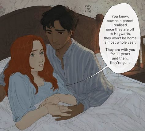 Lily And James Potter Fan Art, Jilly Fanart, Lily Evans Fanart, Jily Fanart, Harry Potter Wallpaper Backgrounds, Harry Potter Ginny, Harry And Ginny, Lily Potter, Harry Potter Illustrations