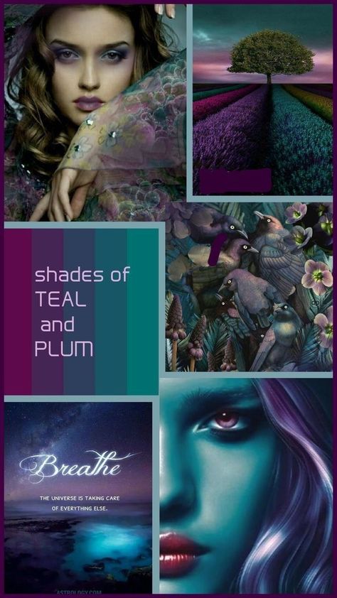 Dark Purple Color Palette, Teal And Plum, Wedding Color Schemes Purple, Room Color Combination, Living Colors, Purple Color Schemes, Purple Color Palettes, Colors Schemes, Palette Design