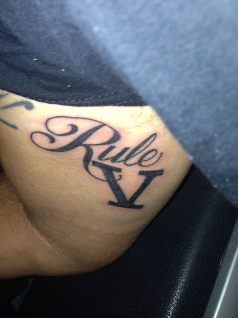 Rule #5 Rule No 5 Tattoo, Tattoo Men Arm, 555 Tattoo, 5 Second Rule, 5 Tattoo, Symbol Tattoos, No 5, Arm Tattoo, Fish Tattoos