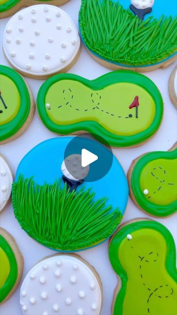 Julia Perugini on Instagram: "Golf cookies for a very big golf fan! 
I don’t know how to play but I would like to learn. Do you like golfing?
.
.
#golf #golfislife #cookiedecorating #golfcookies #cookietutorial #royalicingcookies #royalicing #az #golfaddict" Golf Cookies, Cookie Tutorials, Golf Birthday, Cookies Decorated, Royal Icing Cookies, Sugar Cookies Decorated, May 23, Royal Icing, Golf Ball