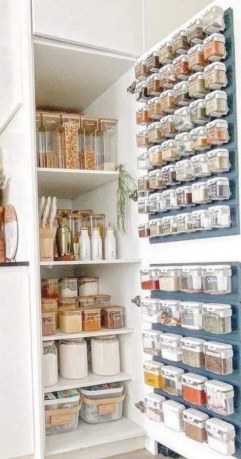 Open Pantry, Organized Pantry, Pantry Organisation, Desain Pantry, House Organisation, Kitchen Organisation, Kitchen Pantry Design, Kitchen Design Plans, House Design Kitchen