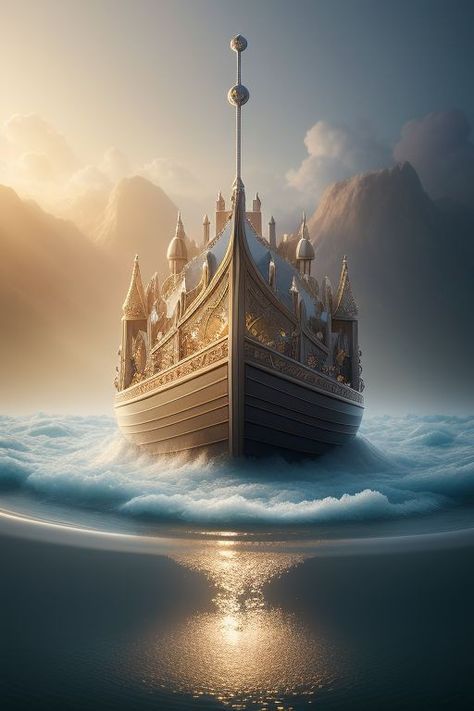 An Arc of Noah in the sea Noah’s Arc, Noah Arc, Noah's Arc, Noahs Arc, Art Bible, Tarot Cards, Bible Study, The Sea, Bible Verses