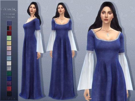 Sifix's Evenstar Sims 4 Cc Game Of Thrones Clothes, Sims 4 Medieval Nightgown, Sims 4 Royal Outfits, Sims 4 Sifix Dress, Sims 4 Cc Midevil Clothes, Sims 4 1500s Cc, Sims 4 Cc Royalty Clothes, The Sims 4 Cc Medieval Dress, Royalty Sims 4 Cc