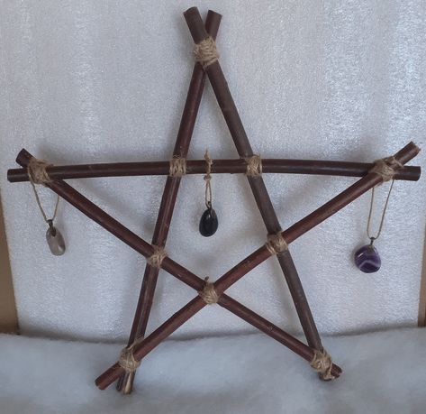 Twig Stars, Pagan Altar, 3d Star, Scrap Material, Pink Agate, Love Craft, Picture Jasper, Crazy Lace Agate, Crystal Grid