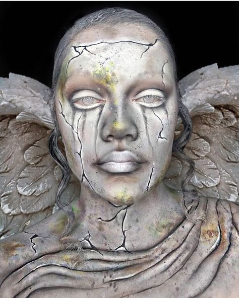 Haunted House Makeup, Angel Look, Angel Makeup, Fantasy Shows, Weeping Angel, Angel Costume, 31 Days Of Halloween, Halloween Looks, Makeup Geek