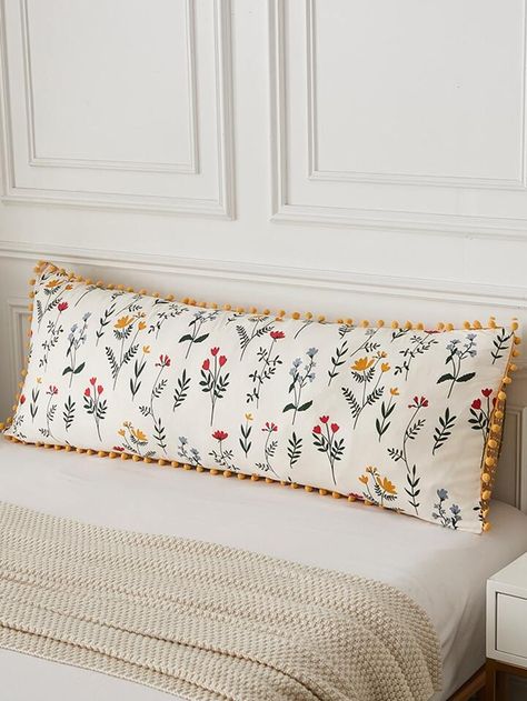 Floral Pillowcase, Long Pillow, Pillowcase Pattern, Kitchen Remodeling Projects, Home Textiles, Fabric Floral, Standard Pillow, Modern Fabric, Pillow Pattern