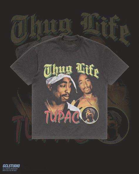 Bringing back the classic vibe with this vintage-inspired Tupac tee. Channeling the raw energy of 90s rap legends through timeless design. Who else misses the iconic era of hip-hop fashion? #Tupac #VintageRapTees #LegendaryVibes #90sThrowback #GraphicDesign #Streetwear #designinspiration #tupacshakur T.h.u.g L.i.f.e Tupac, Tupac Tee, Rap Legends, Vintage Rap Tees, 90s Rap, 90s Throwback, Merch Design, Hip Hop Tee, Iconic Album Covers