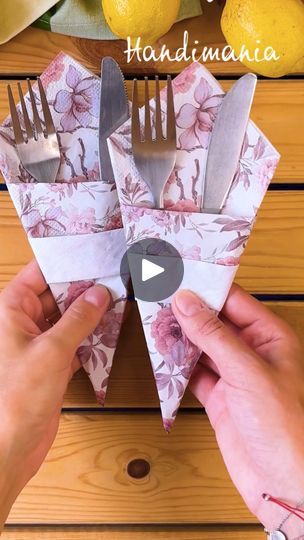 2.7M views · 13K reactions | Folding a napkin for table decoration 😍 Looks fantastic, I'm in love! 🥰☺️ | Handimania Folding A Napkin, Diy Napkin Folding, Paper Napkin Folding, Diy Napkins, Holiday Deco, Napkin Folding, Baby Birthday Party, I'm In Love, Table Napkins