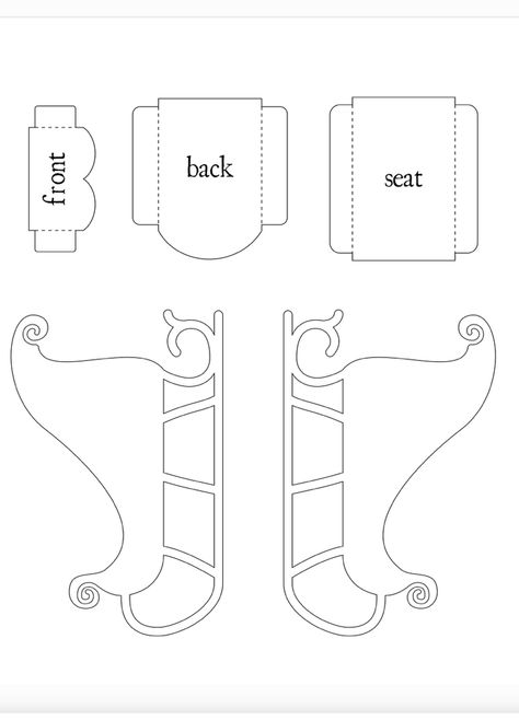 Build A Sleigh, 3d Santa Sleigh Template, How To Make A Sleigh Out Of Cardboard, Cardboard Sleigh Template, Diy Cardboard Sleigh, Reindeer Cutout Template, Cardboard Santa Sleigh, Diy Cardboard Christmas Decorations, Paper Sleigh