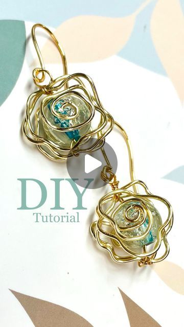 Wire Jewelry Step By Step, Diy Earrings Wire, Wire Earrings Diy, Diy Earrings Video, Diy Earrings Tutorial, Earring Video, Wire Wrapping Jewelry, Wire Jewelry Earrings, Diy Wire Earrings