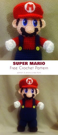 Super Mario Game, Mario Crochet, Dollhouse Makeover, Mario Game, Spring Market, Crochet Plushies, Crochet Toys Free, Crochet Lovey, Crochet Disney