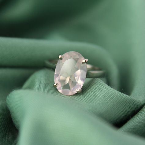 Color Quartz, Rose Quartz Ring, Minimalist Ring, Quartz Rose, Pink Quartz, Quartz Ring, Minimalist Rings, Rings Simple, Silver Roses