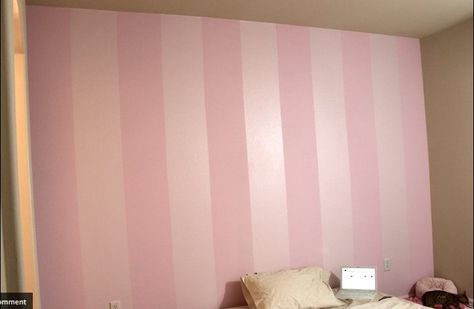 Victoria's Secret-inspired wall paint. Pink Room Wall Ideas, Secret Walls, Stripe Wall, Tiny House Layout, Cute Furniture, Pinterest Room Decor, Girly Room, Glam Room, Pretty Room